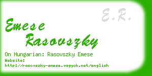 emese rasovszky business card